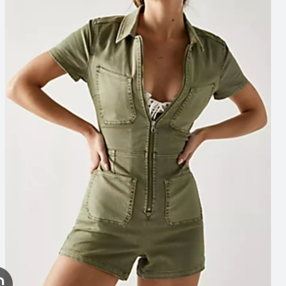 Free People CRVY Lennox Shortsuit NWOT
